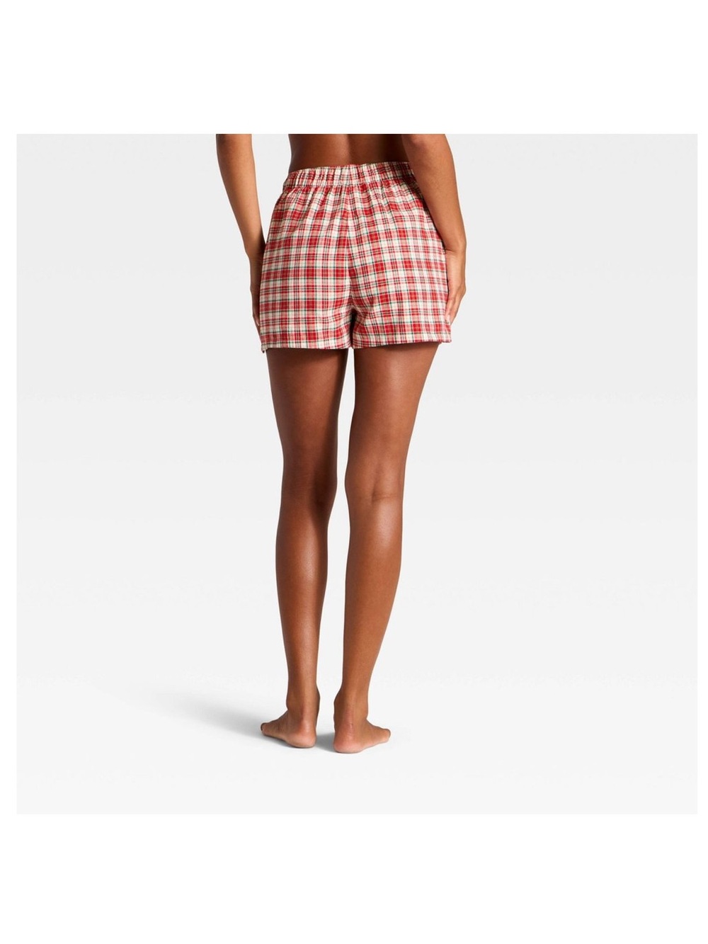 wild fable Red Plaid Women's Sleep Shorts - Picture 2 of 3
